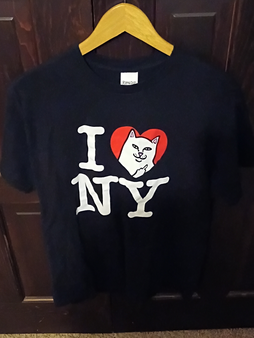 RIPNDIP Black "I ♥ NY" Cat Graphic Tee